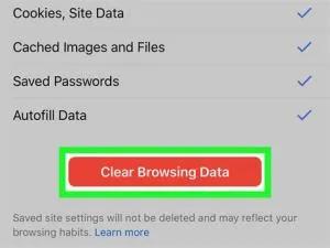 Does clearing history delete passwords?