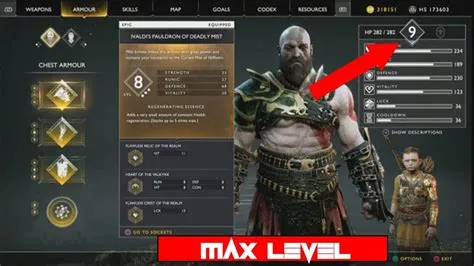 What is max level in god of war?