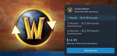 Is world of warcraft a one time purchase?