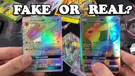 Are rainbow pokemon cards real or fake?