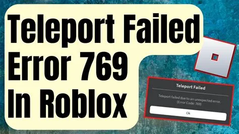 What does code 769 mean on roblox?