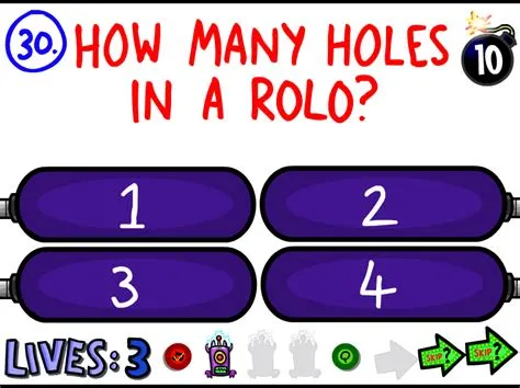 How many holes does a rolo have?