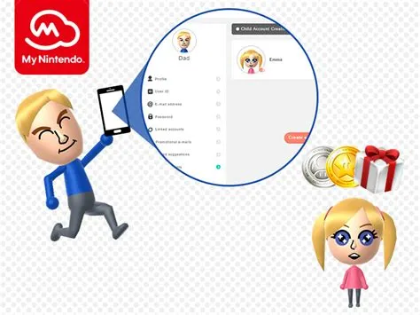 Can my child share my nintendo account?