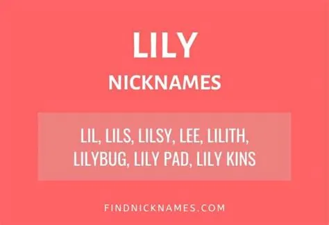 What are nicknames for lillie?