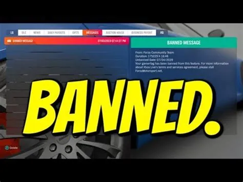 Am i banned on forza?