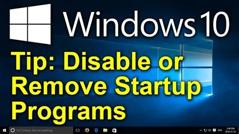 How do i remove programs from startup?