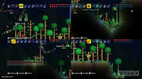 Is terraria split screen?