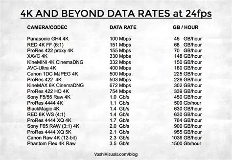 How much data is 1 minute of 4k?