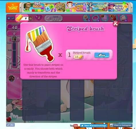 What does the paintbrush do on candy crush?