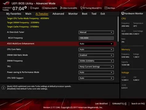 What is the cpu core ratio?