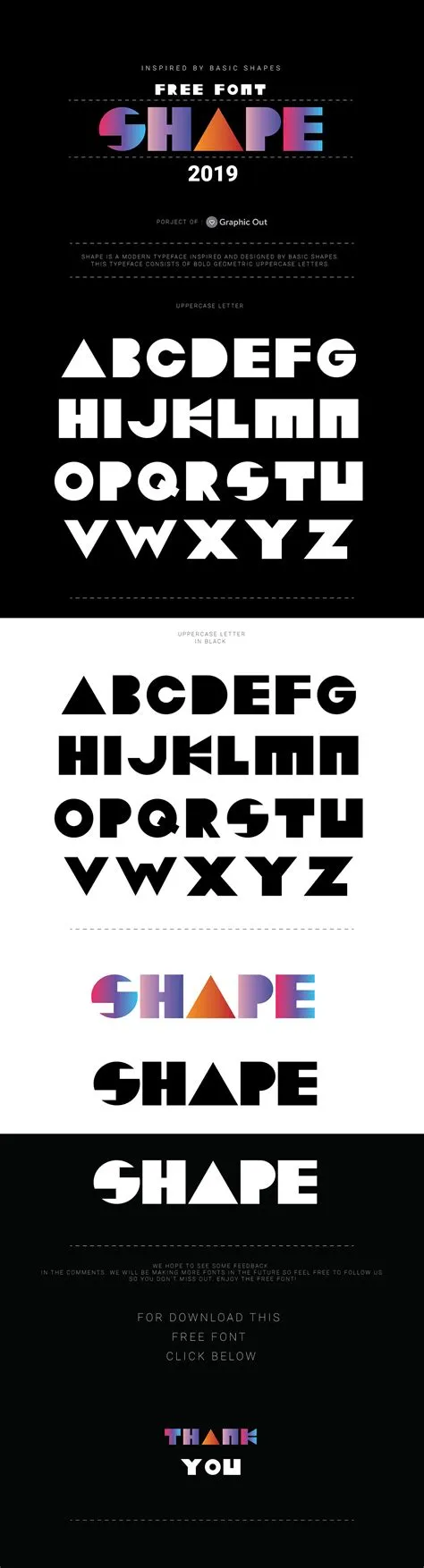 What font has shapes?