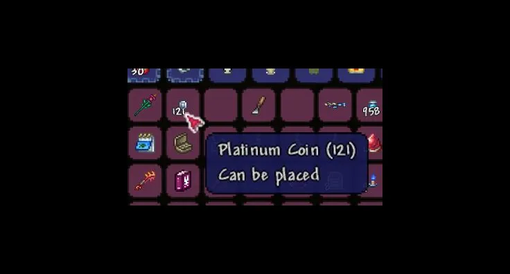 What does 100 platinum make in terraria?