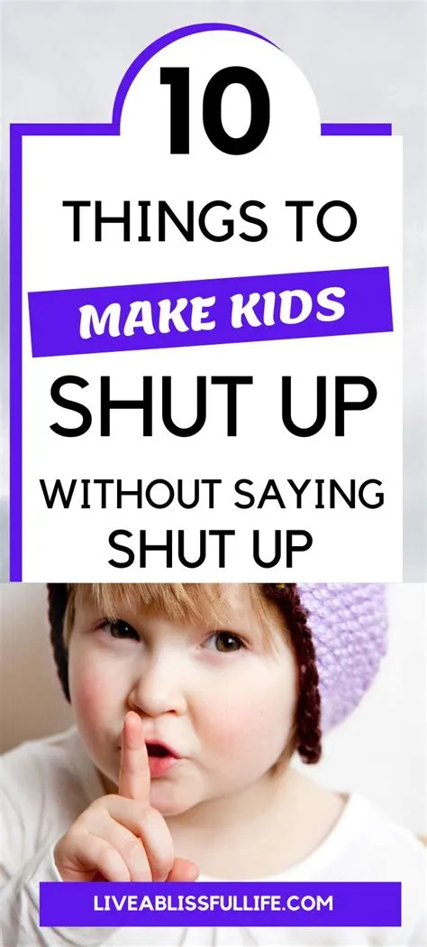 Is it ok to tell a child to shut up?