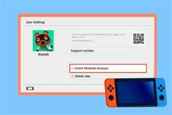 Can you unlink a nintendo account from a switch?