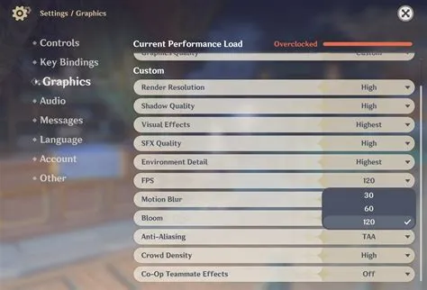 Is 120fps available in genshin?
