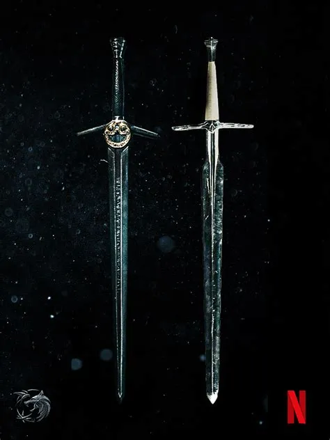 Does the witcher have 2 swords in the show?