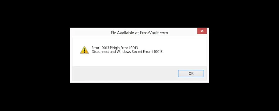 What failed with error code 10013?