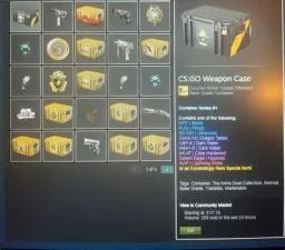 How rare is it to get a cs go weapon case?