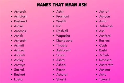 Is ash a good name?