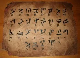 What is the dragon language written in skyrim?