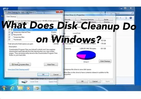 What does disk cleanup do?