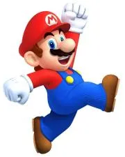 What does super mario jump over?