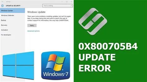 What is error 0x800705b4?