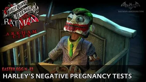 Is harley pregnant in arkham?