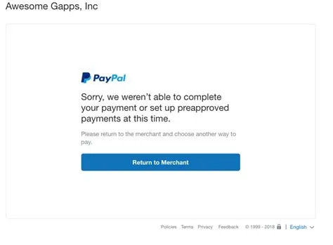 What is 2813 9310 paypal error?