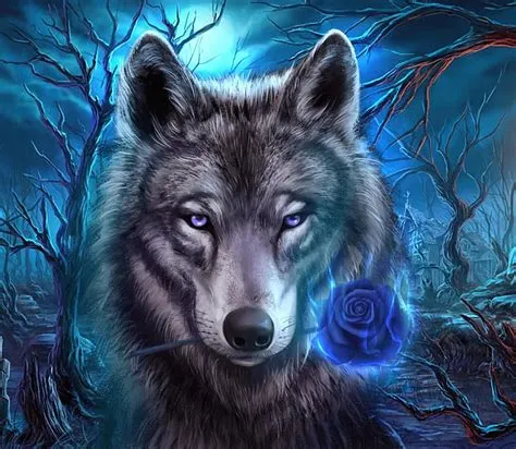 What is the wolf with blue eyes pokémon?