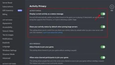 How do you stop showing what game youre playing on discord?