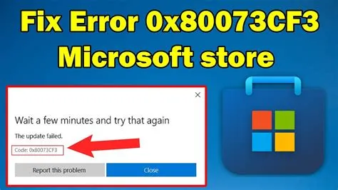 What is 0x80073cf3 error?