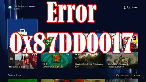 What is error 0x87dd0017 on xbox assist?