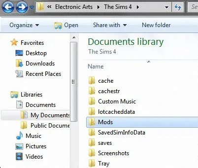 How do i reset my sims folder?