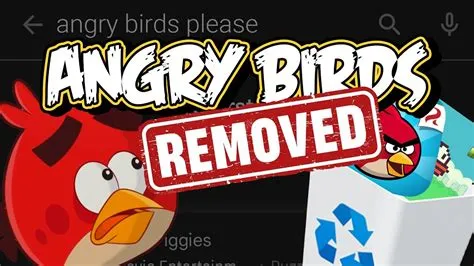 Why did angry birds 1 get removed?