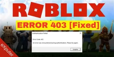 What is roblox 403 error?