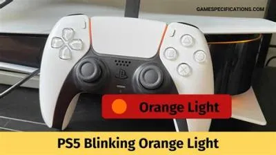 What does orange light on ps5 mean?