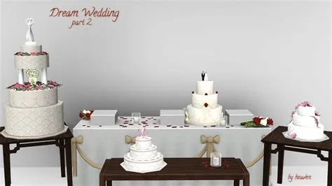 Why cant i find cake at sims wedding?