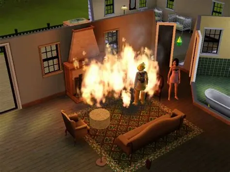 Can fire burn down house sims 4?