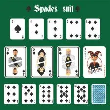 What is the order of cards in spades?