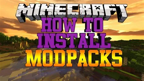 How do i install a minecraft mod pack zip?