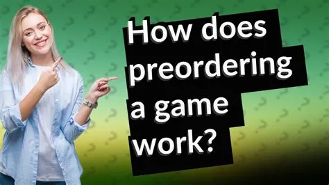 How does preordering a game work?