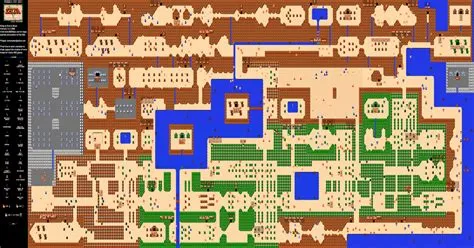 How big is the zelda 1 map?