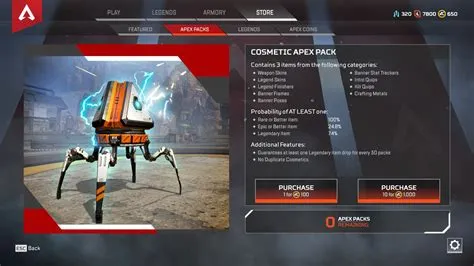 Is it every 500 apex packs?