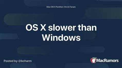 Why is apple slower than windows?