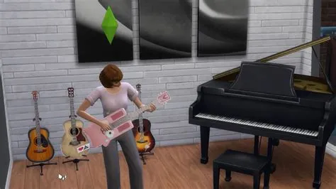 Why cant i write songs on guitar sims 4?