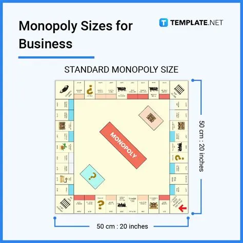 What are the space sizes for monopoly?