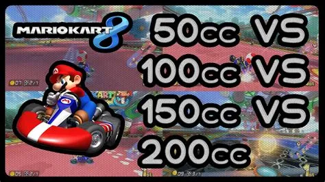 What does 50cc 100cc and 150cc mean in mario kart?