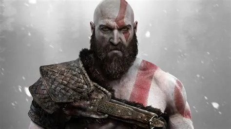 Why does kratos have red on him?