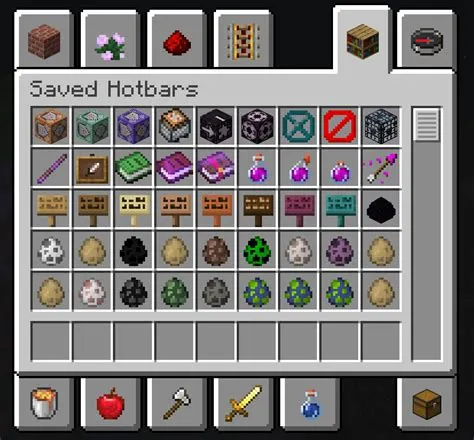 How to save hotbar with c 1?